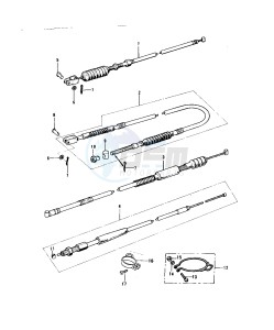 KX 450 drawing CABLES -- 74 KX 450- -