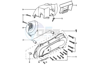 SQUAB - 50 cc drawing CRANKCASE COVER