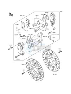 ZX 750 M [NINJA ZX-7R] (M1-M2) [NINJA ZX-7R] drawing FRONT BRAKE