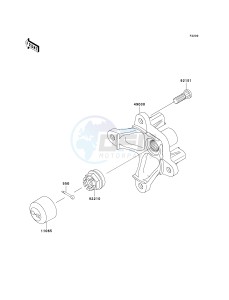 KVF 650 D ([BRUTE FORCE 650 4X4] (D6F-D9F) D7F drawing FRONT HUB