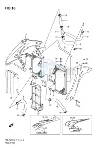 RM-Z450 (E19) drawing RADIATOR (RM-Z450K8 K9)