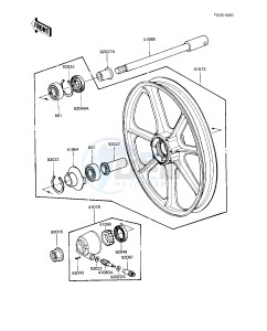 KZ 1100 A [SHAFT] (A1-A3) [SHAFT] drawing FRONT WHEEL_HUB -- KZ1100-A3- -