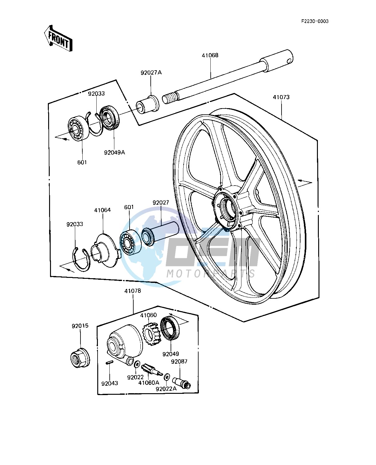 FRONT WHEEL_HUB -- KZ1100-A3- -