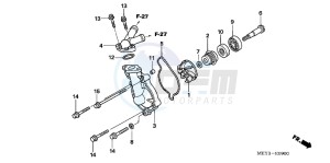 CRF450XB drawing WATER PUMP