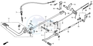 VT1100C SHADOW drawing BRAKE PEDAL/CHANGE PEDAL