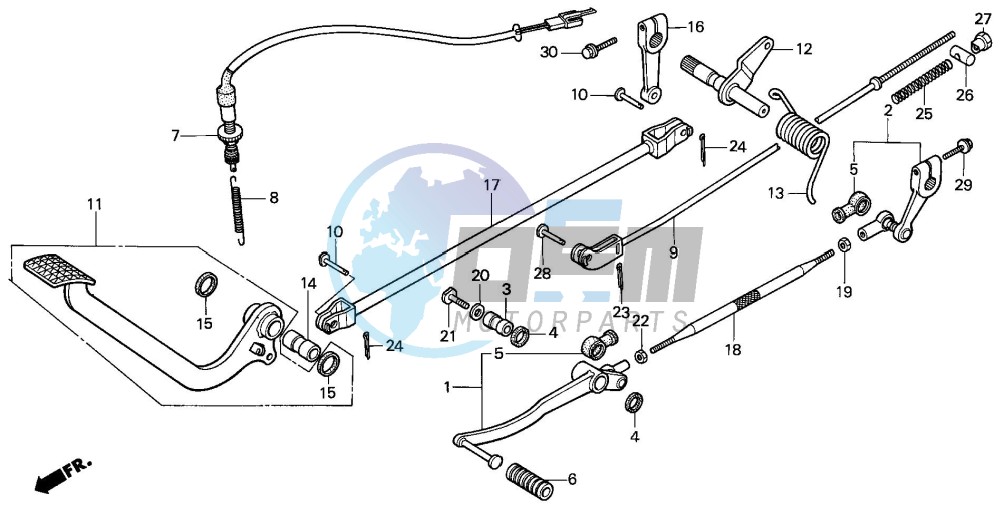 BRAKE PEDAL/CHANGE PEDAL