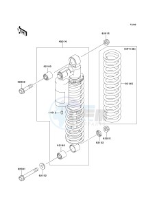 KVF 650 A [PRAIRIE 650 4X4] (A2) [PRAIRIE 650 4X4] drawing SHOCK ABSORBER-- S- -