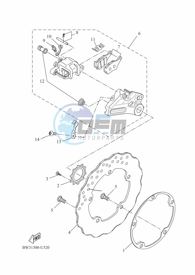 REAR BRAKE CALIPER