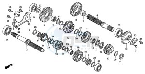 XL650V TRANSALP drawing TRANSMISSION