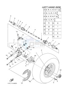 YFM550FWAD YFM5FGPLED GRIZZLY 550 EPS HUNTER (1HSP) drawing REAR WHEEL