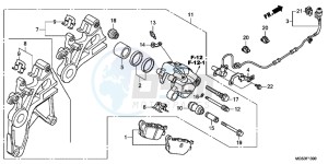 NC700XD NC700X 2ED drawing REAR BRAKE CALIPER