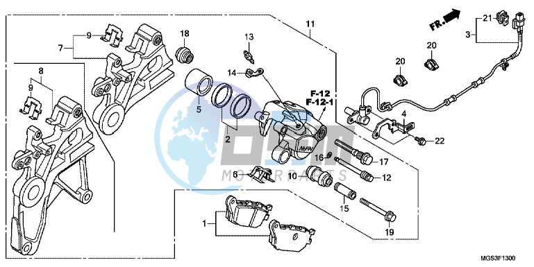 REAR BRAKE CALIPER