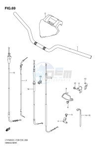 LT-R450 (E28-E33) drawing HANDLEBAR (LT-R450ZL1 E28)