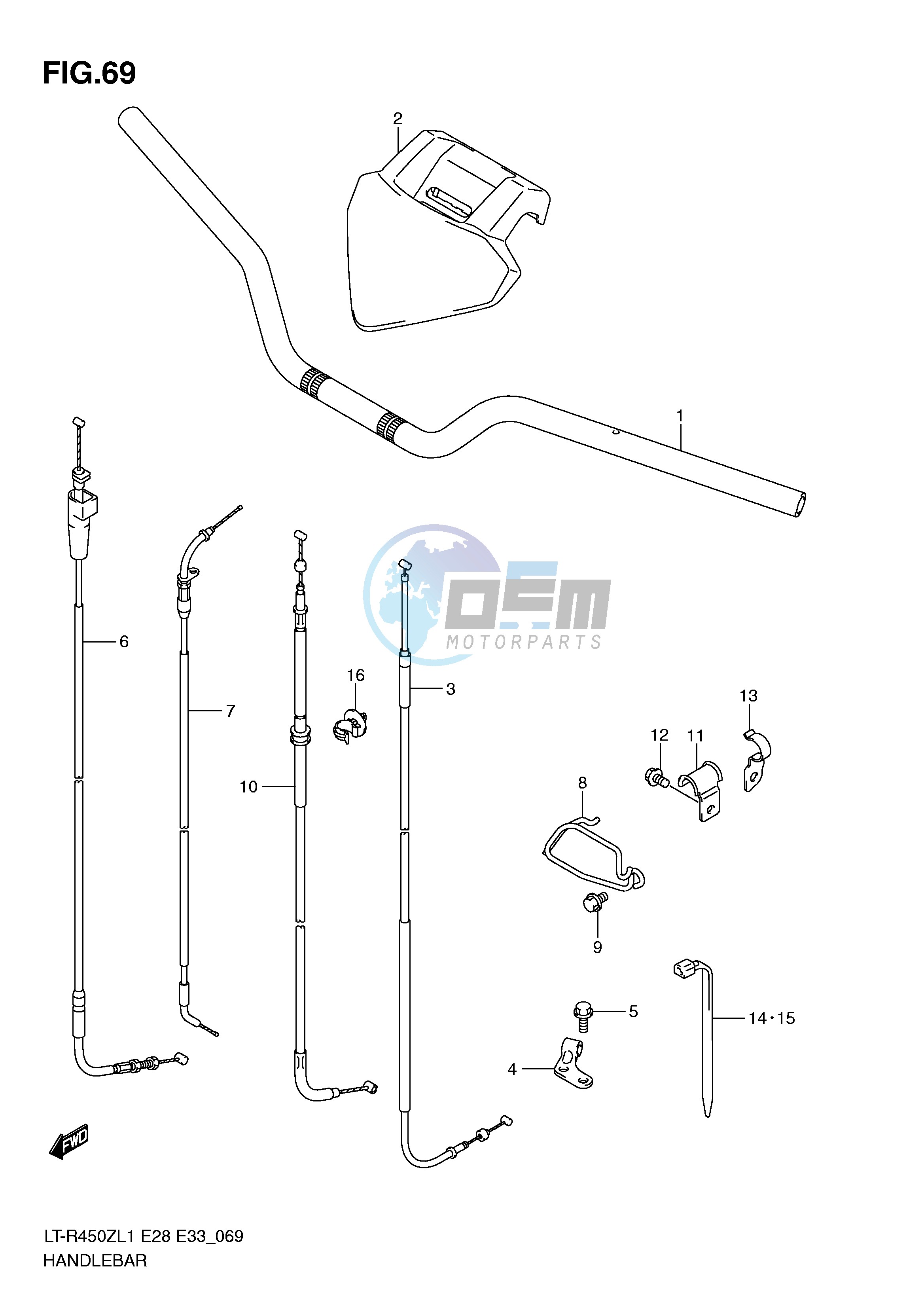 HANDLEBAR (LT-R450ZL1 E28)