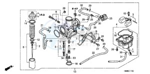 TRX250TMB drawing CARBURETOR