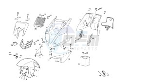 GP1 LOW SEAT - 125 CC VTHPS1B1A EU3 drawing FRONT SHIELD