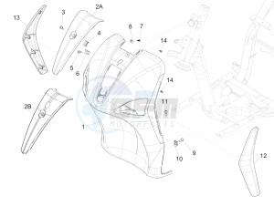 Liberty 125 4T PTT E3 (E) (EMEA) drawing Front shield