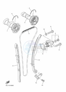 WR450F (B7R9) drawing CAMSHAFT & CHAIN