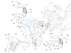 MP3 500 Sport Business ABS (NAFTA) drawing Wheel huosing - Mudguard