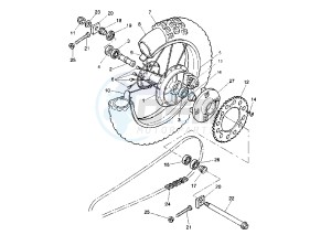 TT RE 600 drawing REAR WHEEL