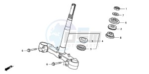 FJS600A 400 SILVER WING drawing STEERING STEM