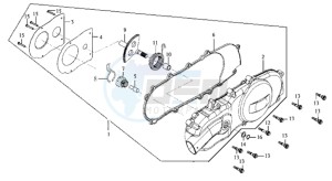 JOYRIDE 125 drawing CRANKCASE COVER LEFT / KICKSTART AXLE