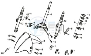 X'PRO 50 (25 KMH) (AE05W5-NL) (L4-M1) drawing FRONT FORK / FRONT FENDER / STEERING STEM