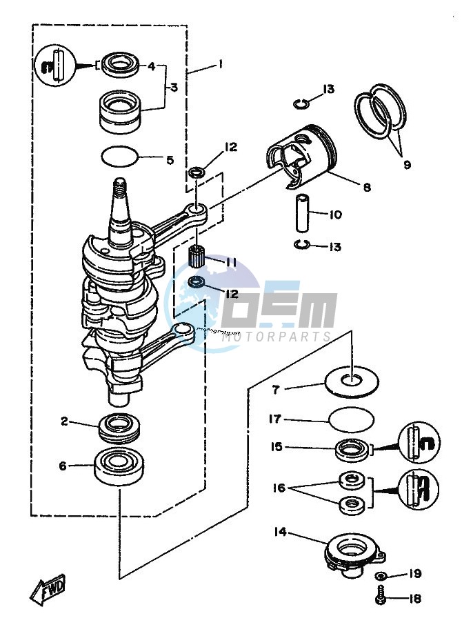 CRANKSHAFT--PISTON