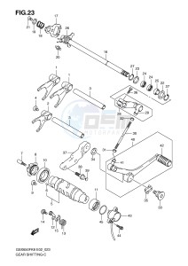 GSX650F (E2) Katana drawing GEAR SHIFTING (MODEL K8)