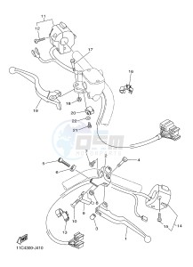 XVS1300A MIDNIGHT STAR (11C9) drawing HANDLE SWITCH & LEVER