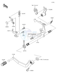 KLX110 KLX110CGF EU drawing Gear Change Mechanism