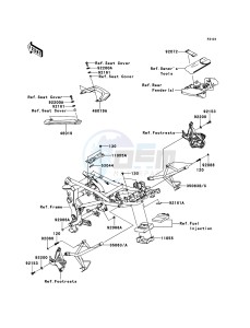 VERSYS_ABS KLE650DEF XX (EU ME A(FRICA) drawing Frame Fittings