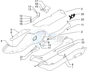 X9 250 drawing Side covers-Spoiler