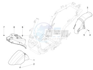 Fly 50 4T 4V USA (EMEA) drawing Wheel huosing - Mudguard