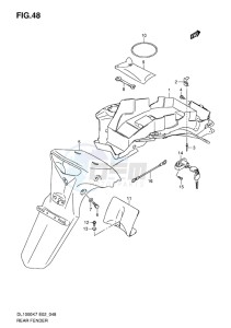 DL 1000 V-STROM EU-UK drawing REAR FENDER