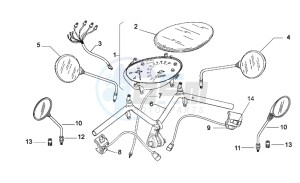 Scarabeo 50 2t (eng. Minarelli) drawing Handlebar