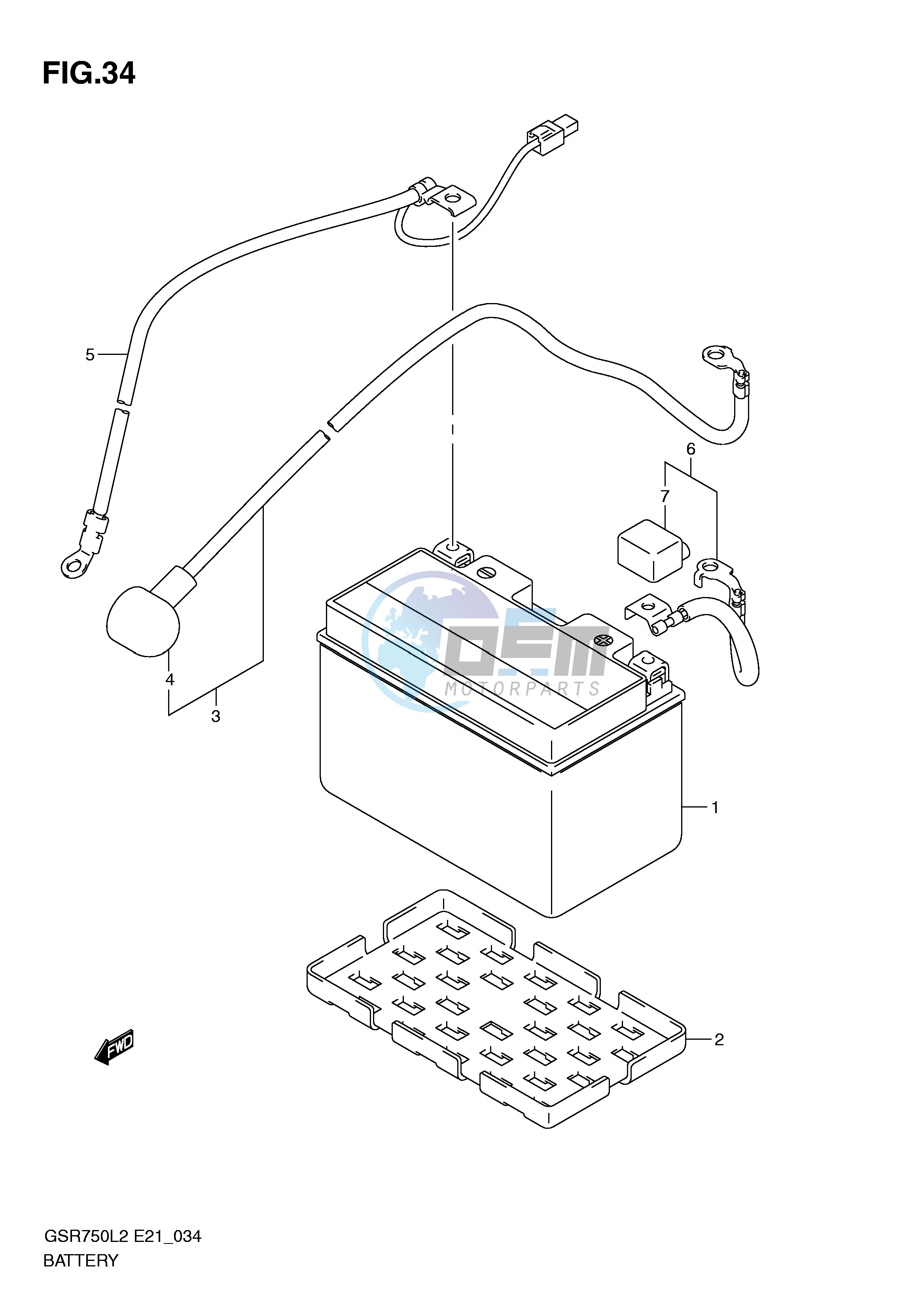 BATTERY (GSR750UEL2 E21)