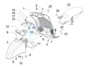 Beverly 400 ie Tourer e3 drawing Wheel housing - Mudguard