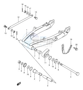 TS185ER (E1) drawing REAR SWINGING ARM (MODEL K1 E71)