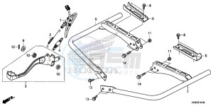 TRX500FA6G TRX500FA Australia - (U) drawing PEDAL/ STEP