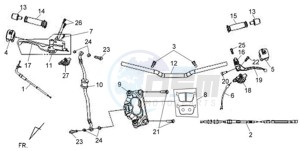 WOLF CARBURATED 125 drawing HANDLEBAR / BRAKE LEVERS CPL  L /R