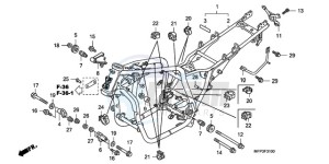 CB1300A9 BR / ABS CO MME - (BR / ABS CO MME) drawing FRAME BODY