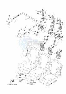 YXM700E YXM70VPAK (B5FH) drawing SEAT 2