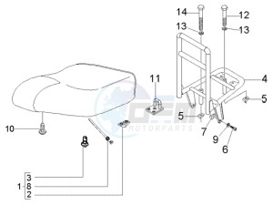 Liberty 50 4t RST ptt (E) Spain drawing Saddle - Luggage carrier