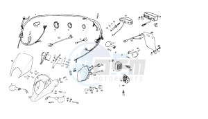 SENDA R DRD X-TREME - 50 CC 2T EURO2 drawing HEADLAMPS - BLINKERS