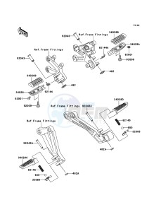 NINJA ZX-12R ZX1200B6F FR GB XX (EU ME A(FRICA) drawing Footrests