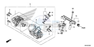 NC750XAG NC750X Europe Direct - (ED) drawing THROTTLE BODY