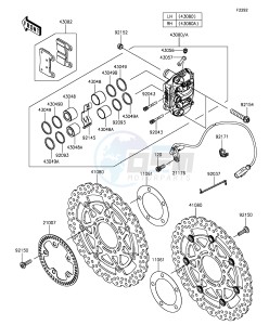 NINJA ZX-6R ZX636EGF FR GB XX (EU ME A(FRICA) drawing Front Brake