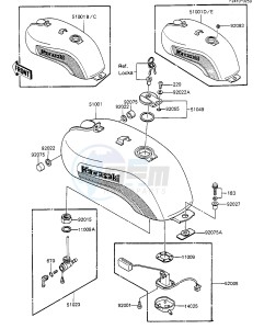 ZX 1100 A [GPZ] (A1-A2) [GPZ] drawing FUEL TANK