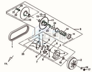 GTS 250 EVO drawing CLUTCH